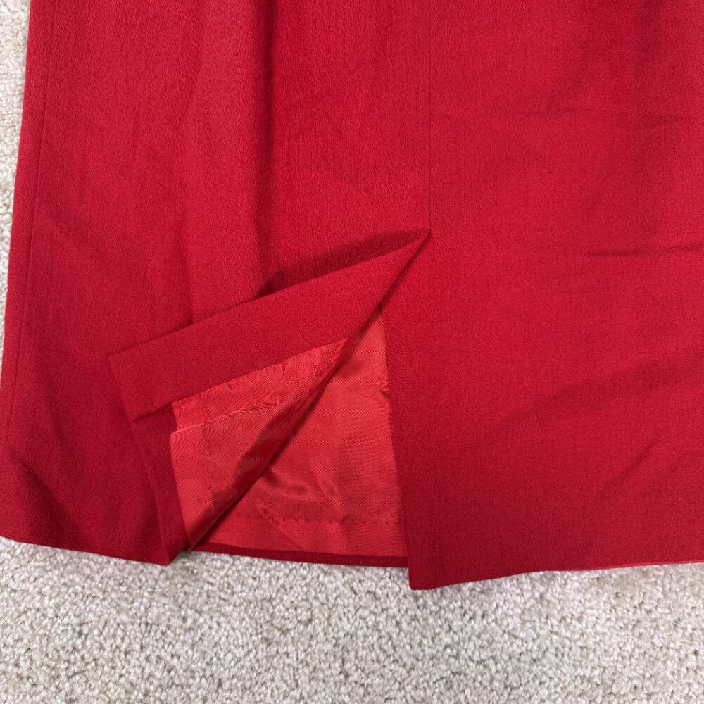 Vintage Bretton Place USA Made 100% Wool Skirt Women’s Sz 14 30x29 Red E677 - Picture 3 of 11